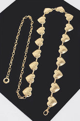 HEART SHAPE METAL CHAIN BELT