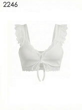 “DANAI” RIBBED LACE UP BRA TOP ONE SIZE