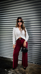 “BAILEY WIDE LEG CROPPED PANTS
