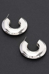 CHUNKY METAL HOOP EARRINGS