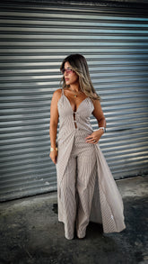 “ALINA” MAXI TOP AND WIDE LEG PANT SET