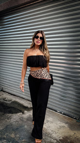 “JACKIE” TEXTURED TUBE TOP AND SHORTS SET