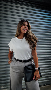 “JINA” MUSCLE SLEEVE BASIC TEE