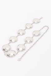 HAMMERED CIRCLE CHAIN BELT