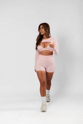 “REVENGE” SPORT BRA WITH BOLERO AND SHORT THREE PIECE SET
