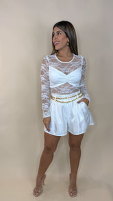 “VALERIA” LACE TOP WITH COVERED BUST