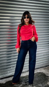 "ELIANA"HIGH RISE VIBRANT JEAN