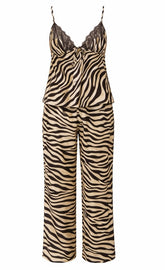 “MAYAH” ZEBRA PRINT SILKY SET