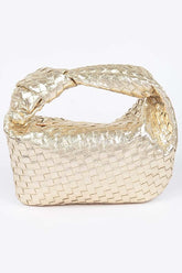 METALLIC BRAIDED ZIP BAG