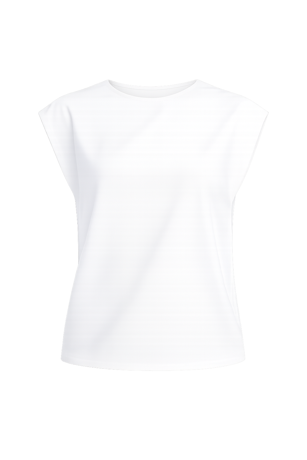 “GABY” ROUND NECK MUSCLE SLEEVE TOP