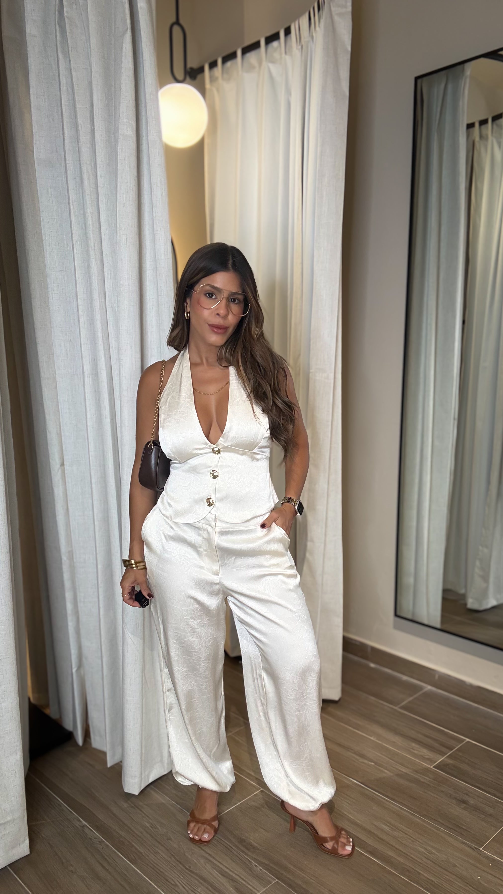 “AUGUST” HALTER TOP AND BALLOON PANT SET