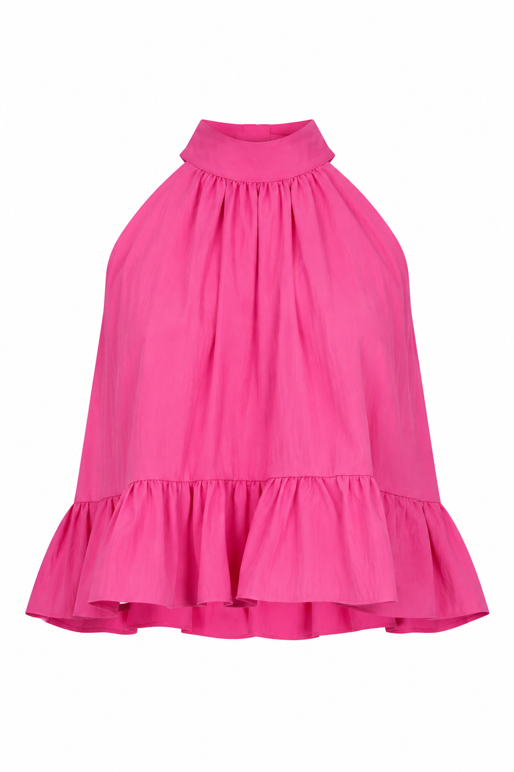 “ROSY” HIGH NECK RUFFLE DETAIL TOP