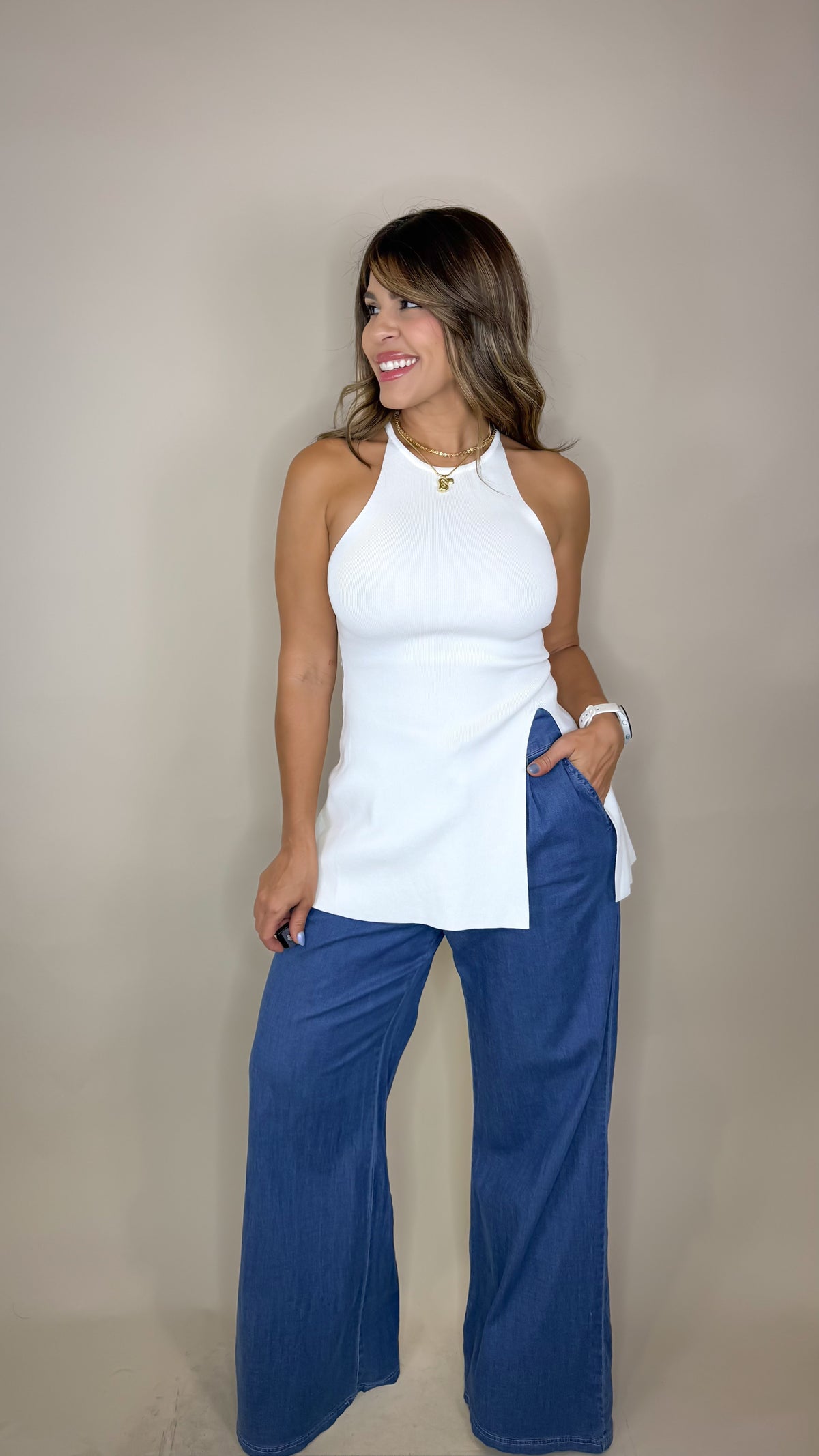 “SANDY” WIDE LEG DENIM