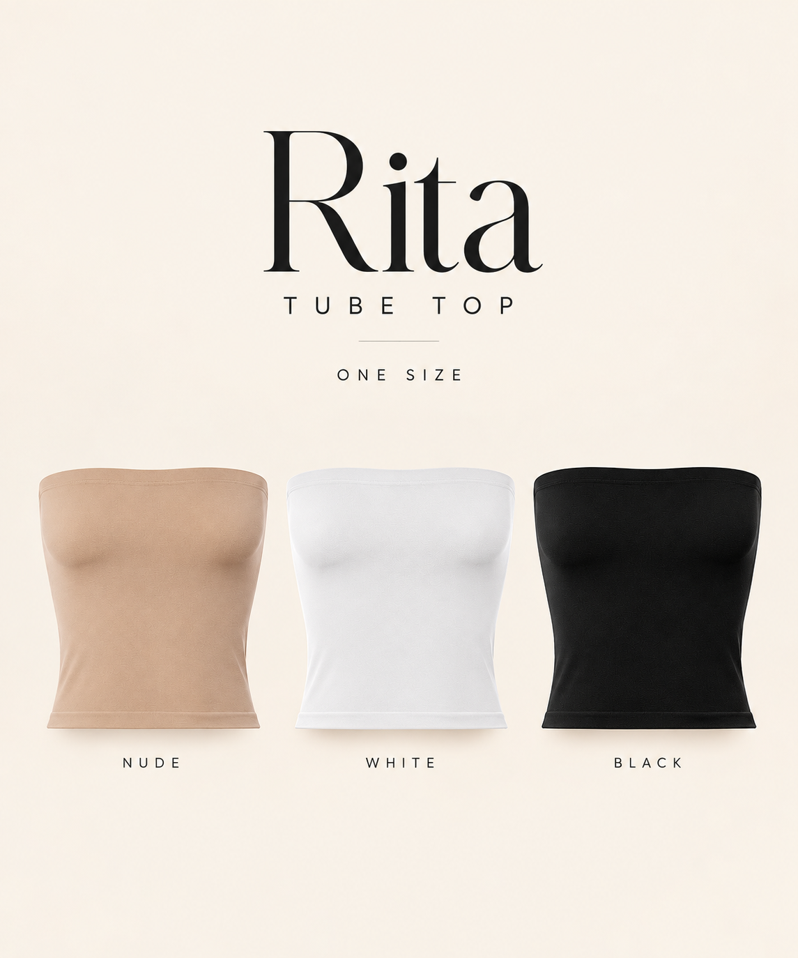 “RITA” STRAPLESS BASIC TOP