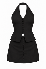 ST-006 SKORT AND HALTER TOP SET
