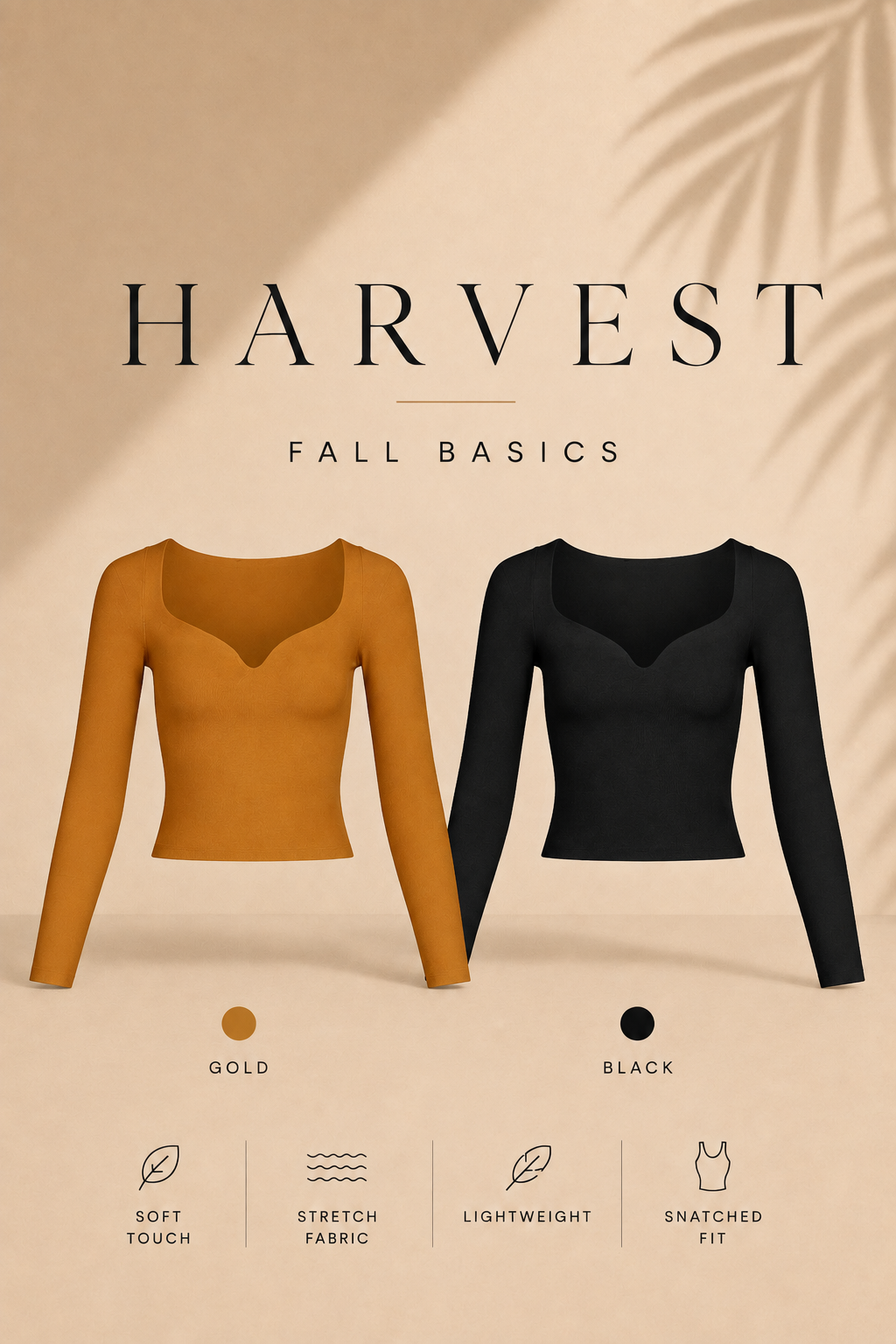 “HARVEST” BASIC LONG SLEEVE TOP