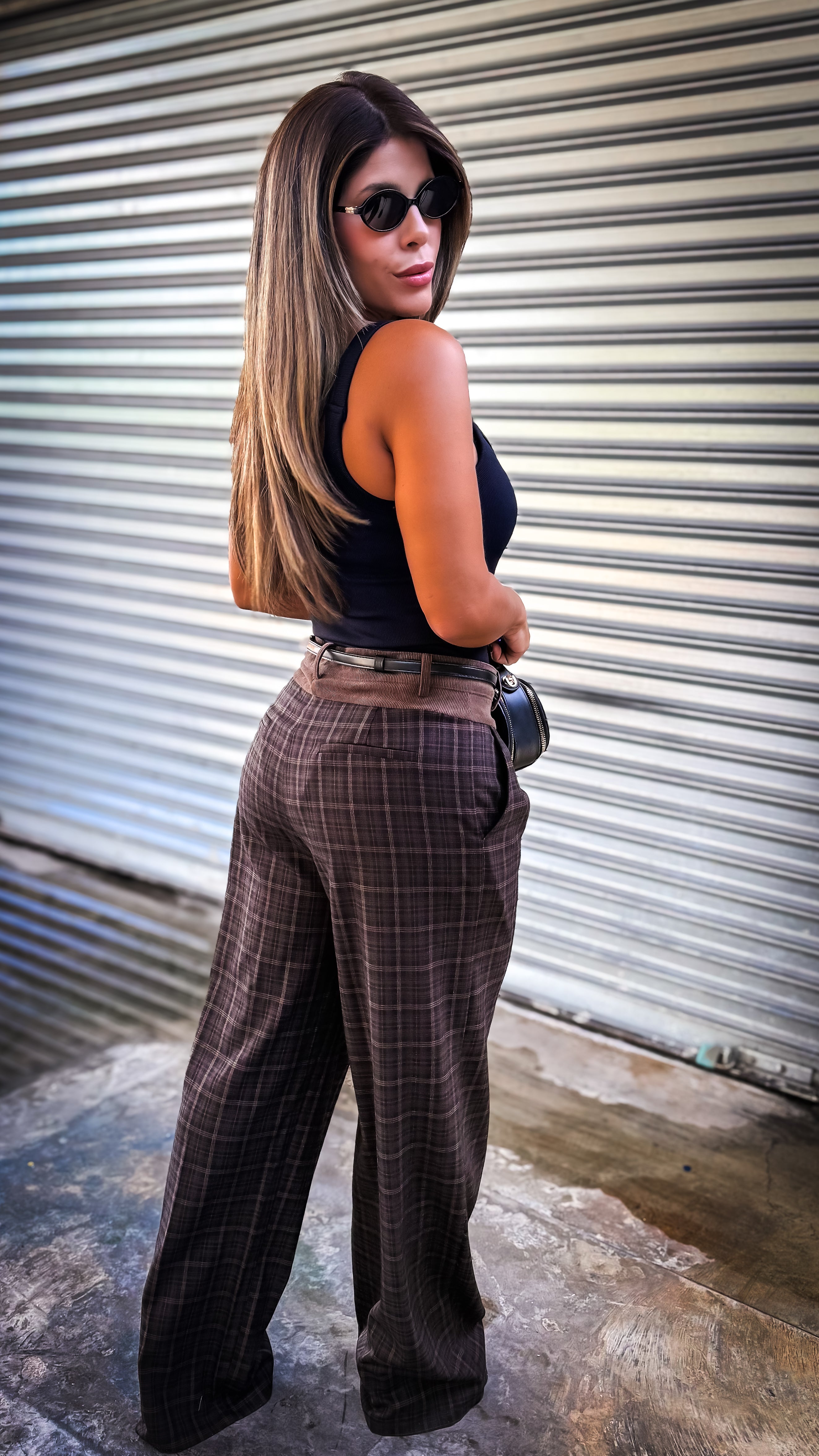 “FALL VIBES” CONTRAST TROUSER