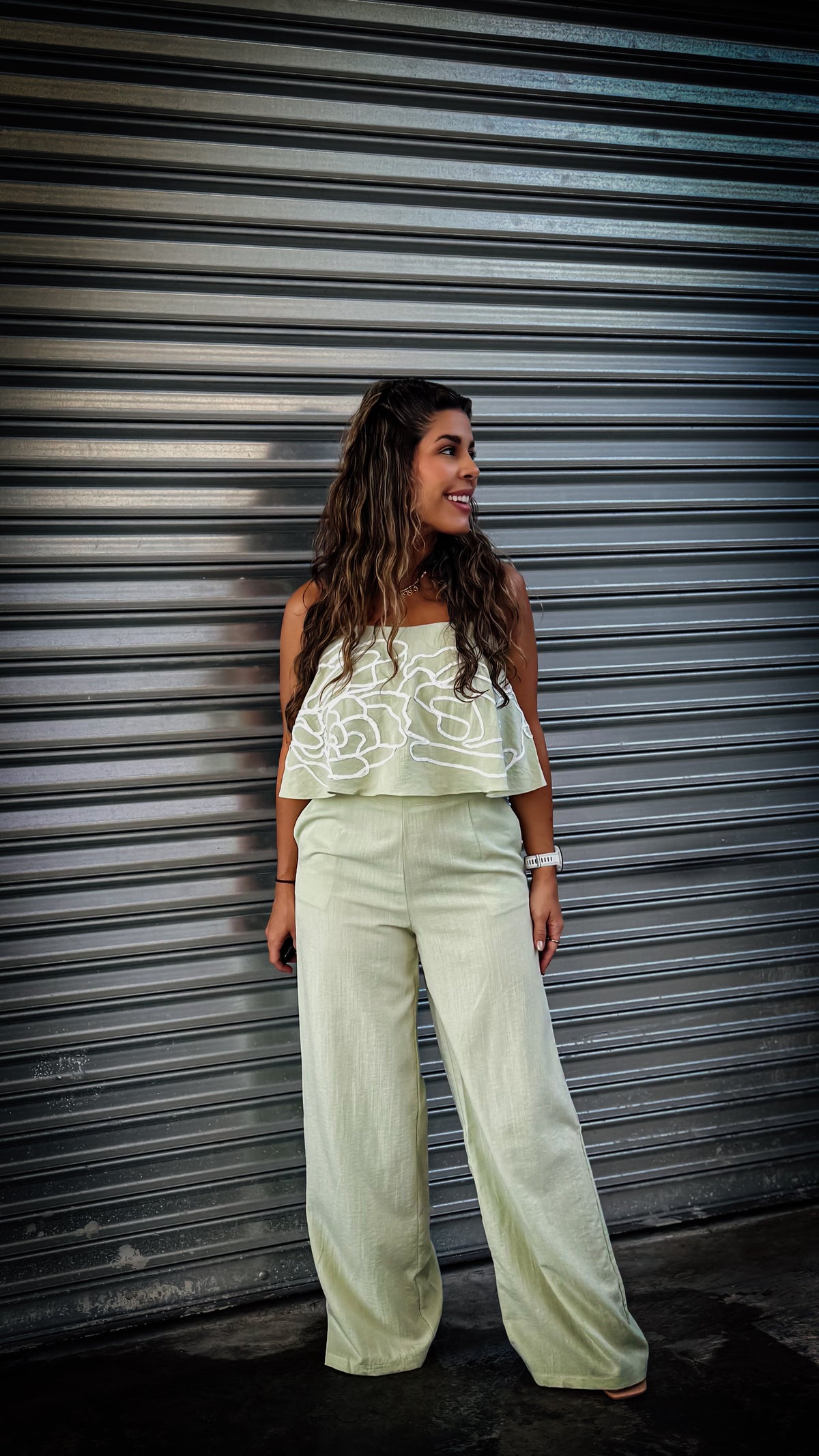 “VICKY” FLOWY TOP AND PANT SET