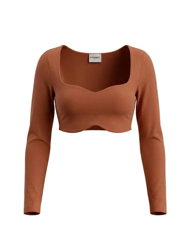 “GEORGIA” LONG SLEEVE DOBLE LAYER CROP TOP