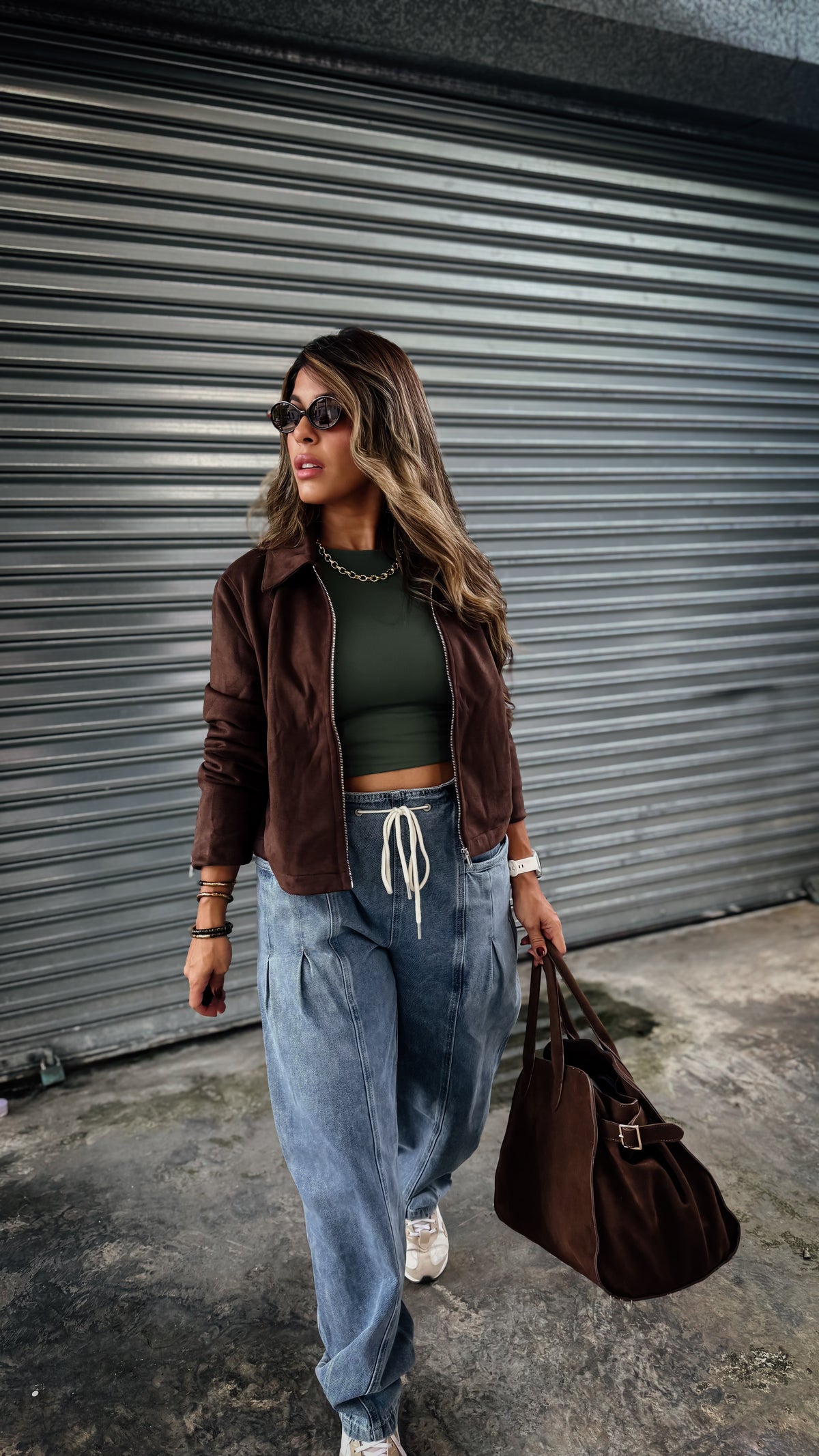 “MILAN” DENIM BARREL DRAWSTRING JEANS