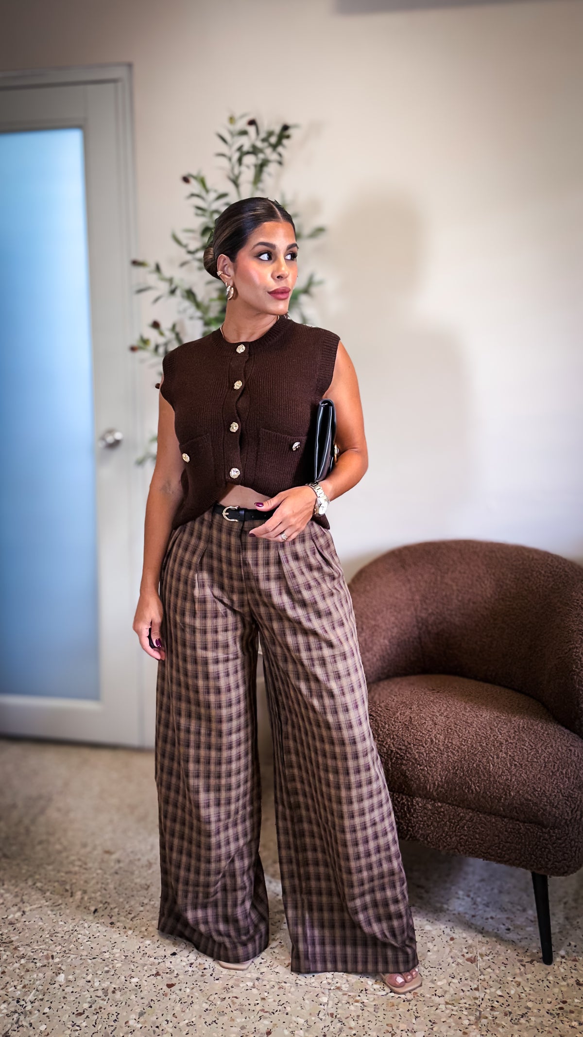 “BLAIR” CHECKERED PRINT TROUSER