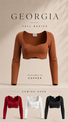 “GEORGIA” LONG SLEEVE DOBLE LAYER CROP TOP
