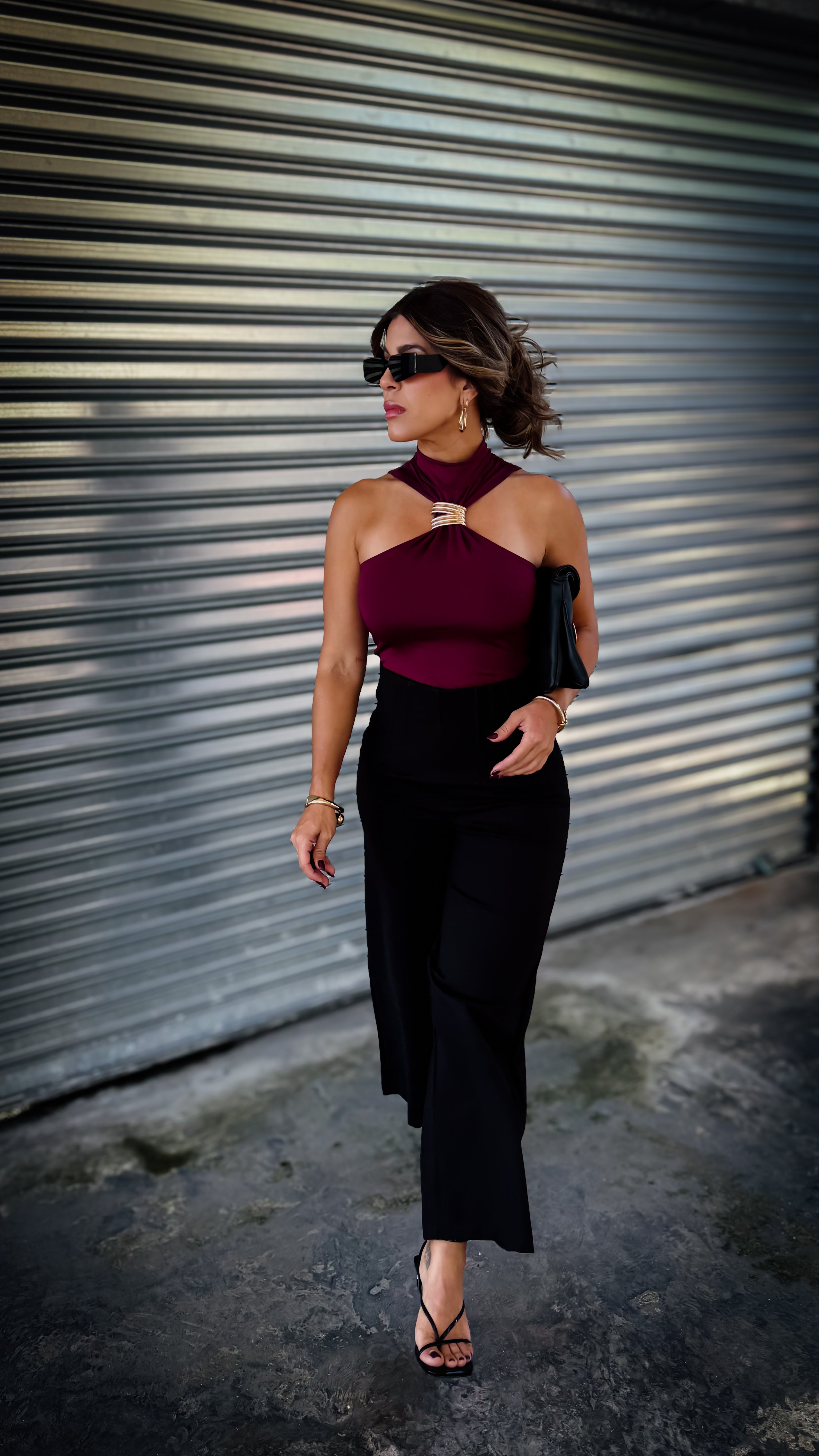 “ALANA” CROPPED FLARE DRESSY PANTS