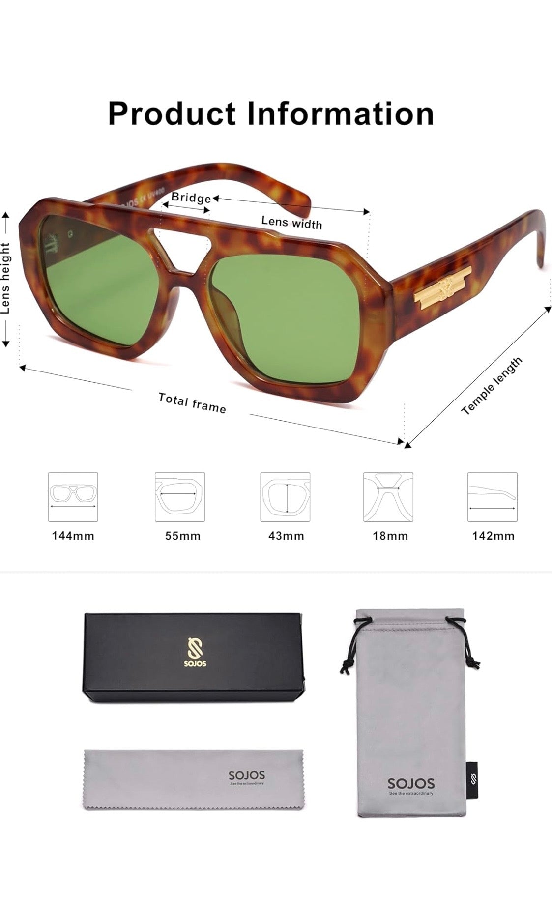 TRENDY AVIATOR  SUNGLASSES A