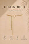 CIRCLE BUCKLE CHAIN BELT
