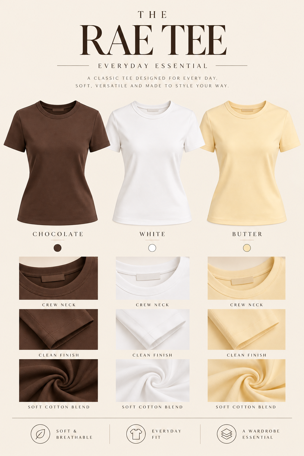 “RAE” EVERYDAY BASIC TEE