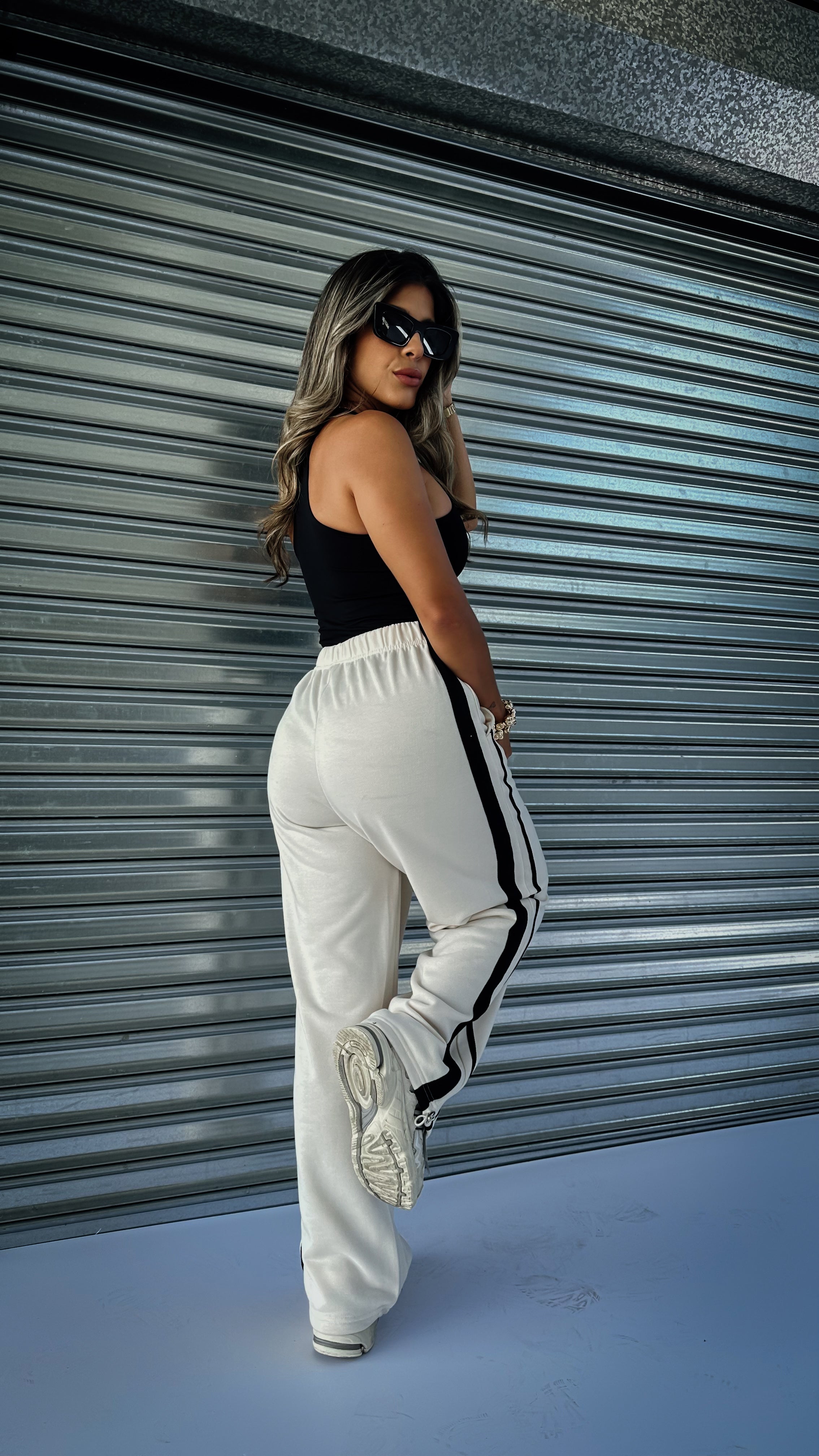 “NADIA” TRACK PANTS IVORY