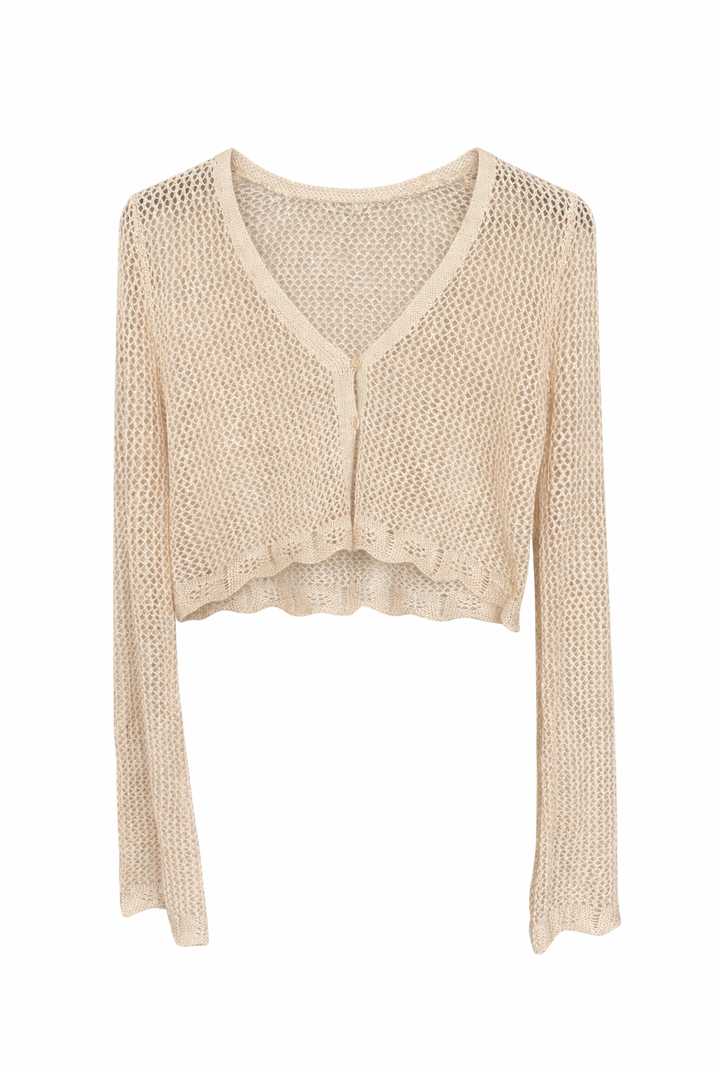 “MAHIA” CROCHET SCALLOP DETAIL TOP
