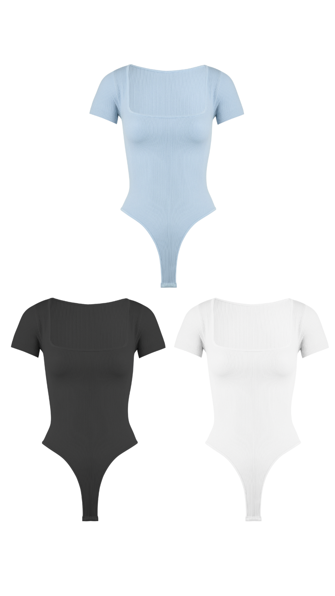 RIBBED SQUARE NECK BODYSUIT – BUSY THE SHOP