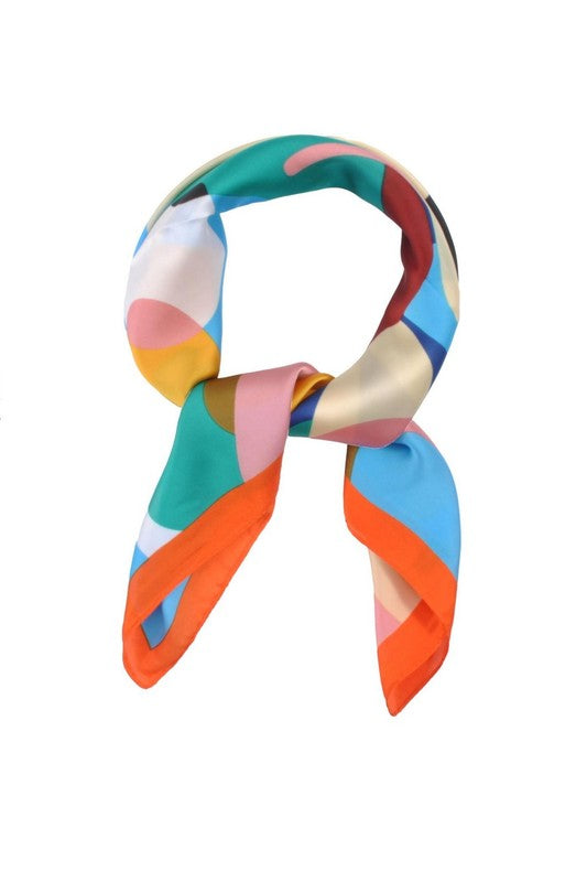 ABSTRACT FLOWER PRINT SCARF