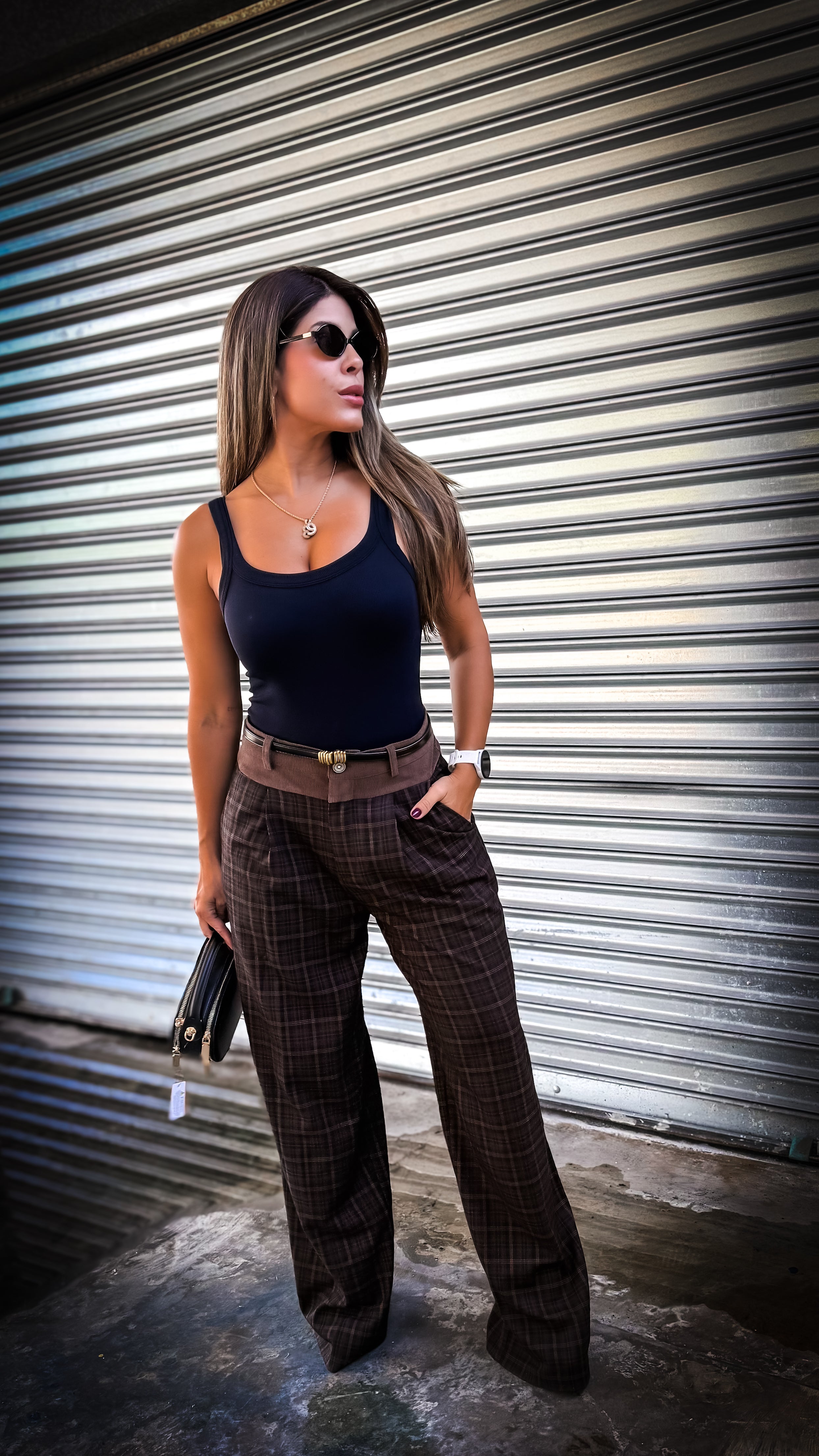 “FALL VIBES” CONTRAST TROUSER