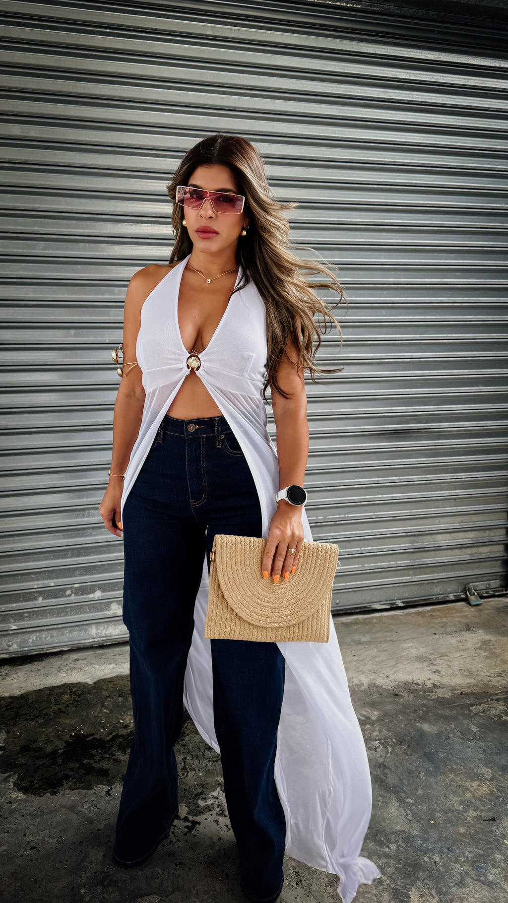 “MADDIE” VIBRANT WIDE LEG JEANS