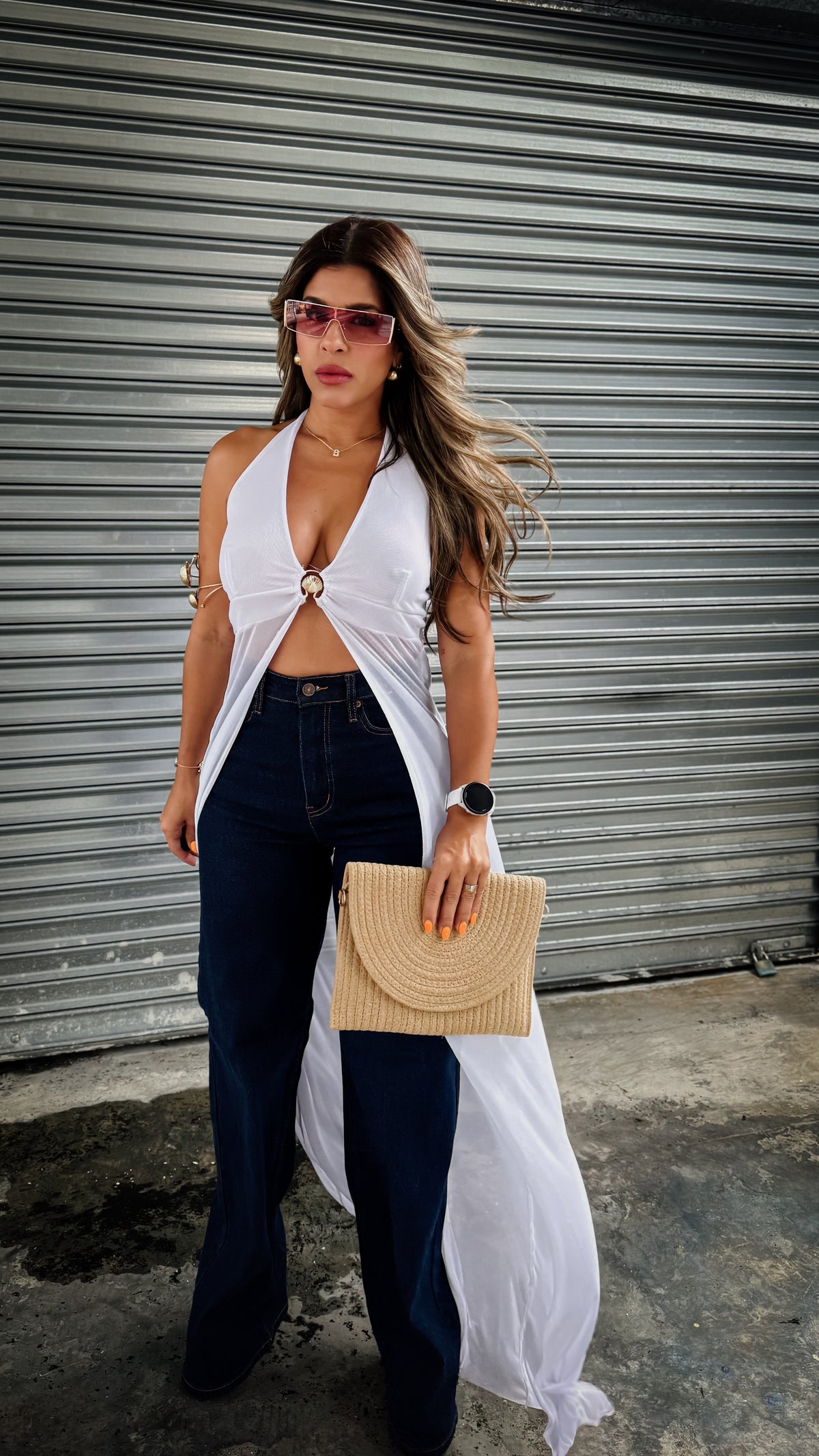 “MADDIE” VIBRANT WIDE LEG JEANS