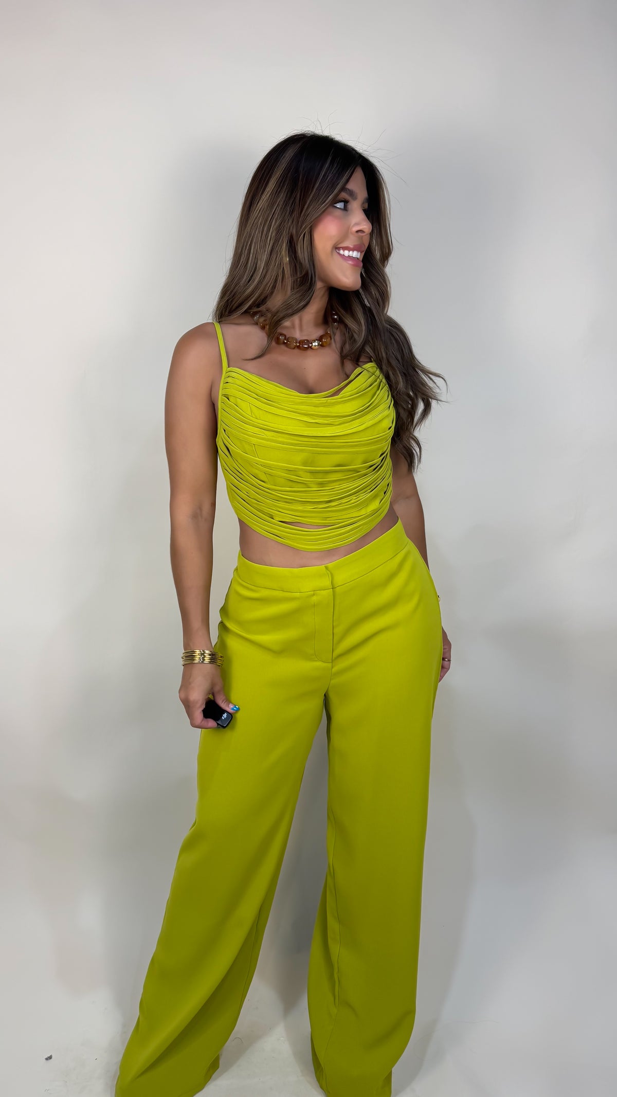 “ELIZA” FRINGE DETAIL TOP AND PANT SET