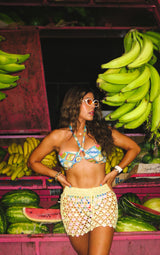 “ISLA MIA” HALTER BRA AND HIGH WAIST BIKINI SET