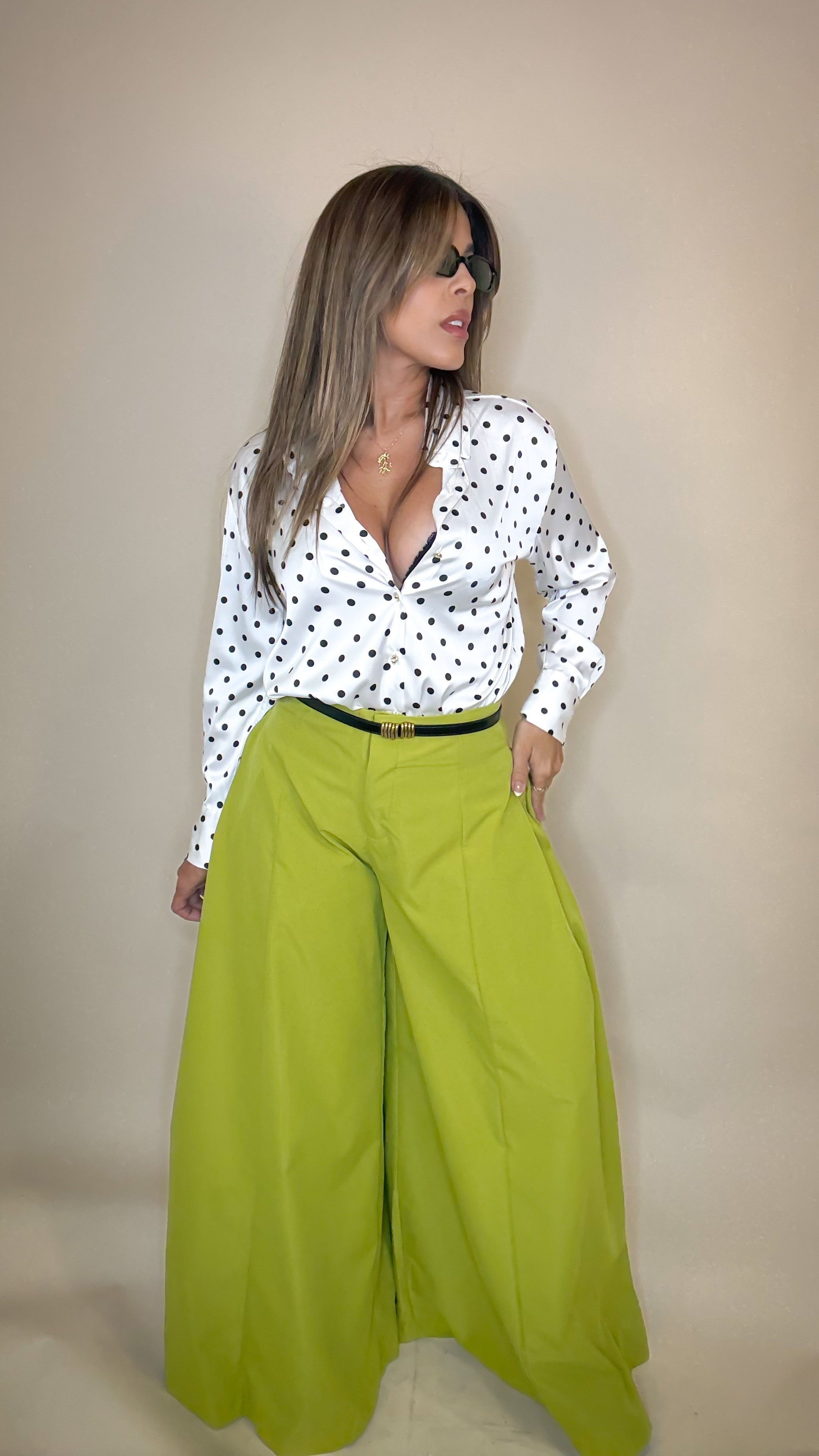 “BIANKA” A LINE HIGH WAIST PALAZZO PANTS