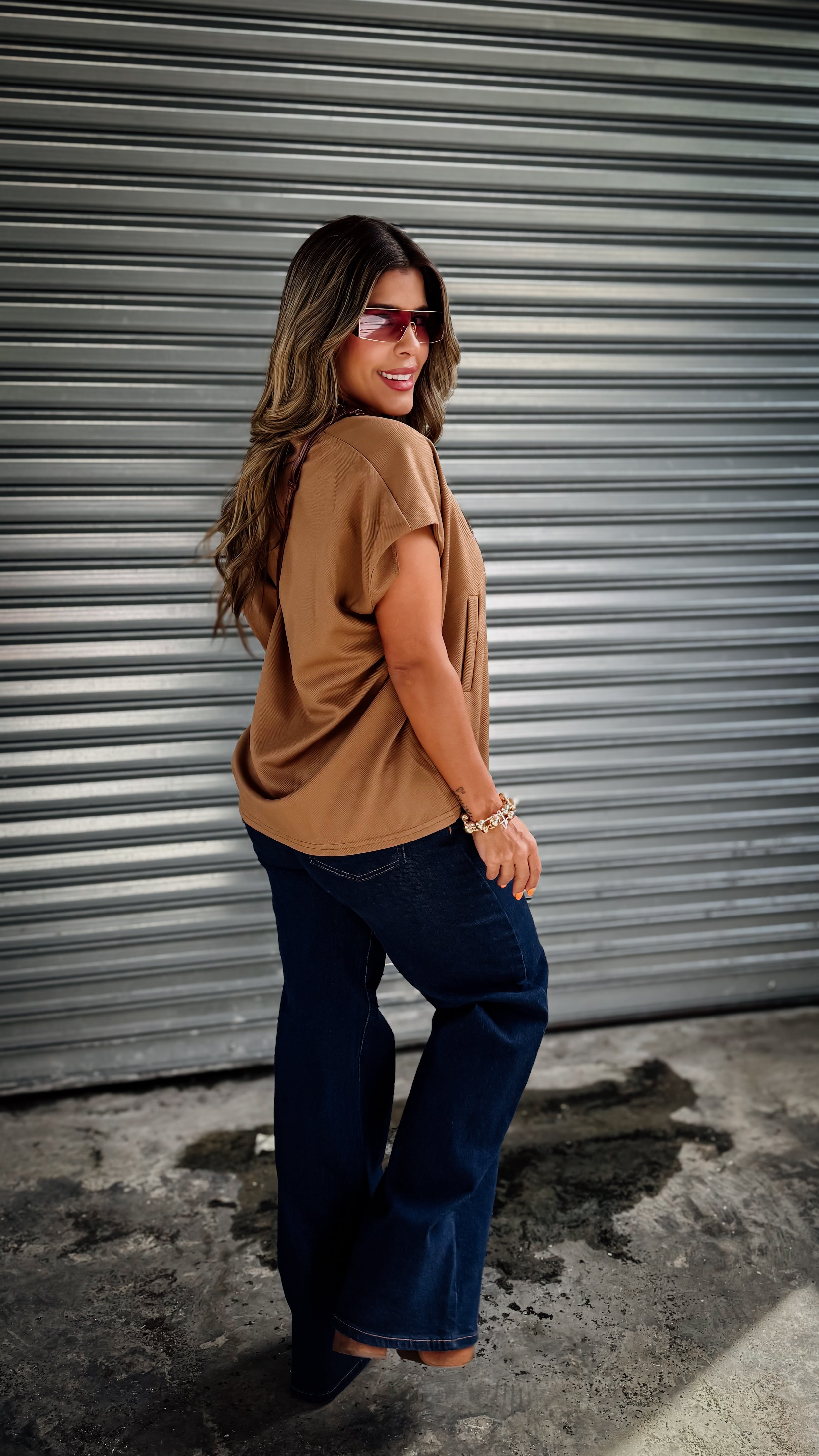 “MADDIE” VIBRANT WIDE LEG JEANS