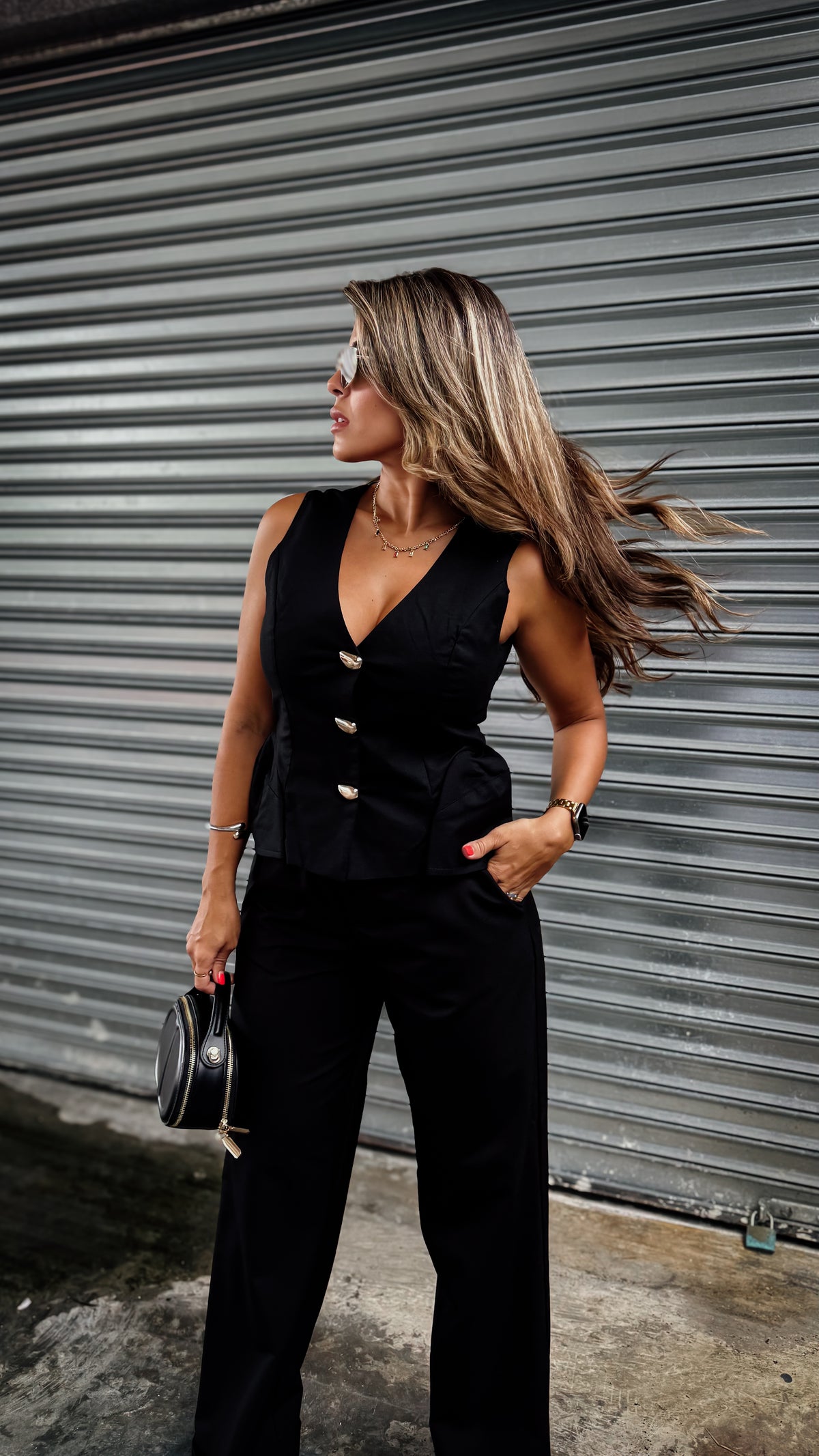 “GIAN” BUTTON DETAIL VEST