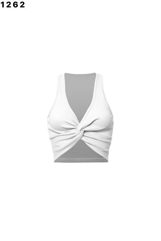 “EMMY” KNOT DETAIL ONE-SIZE BASIC TOP