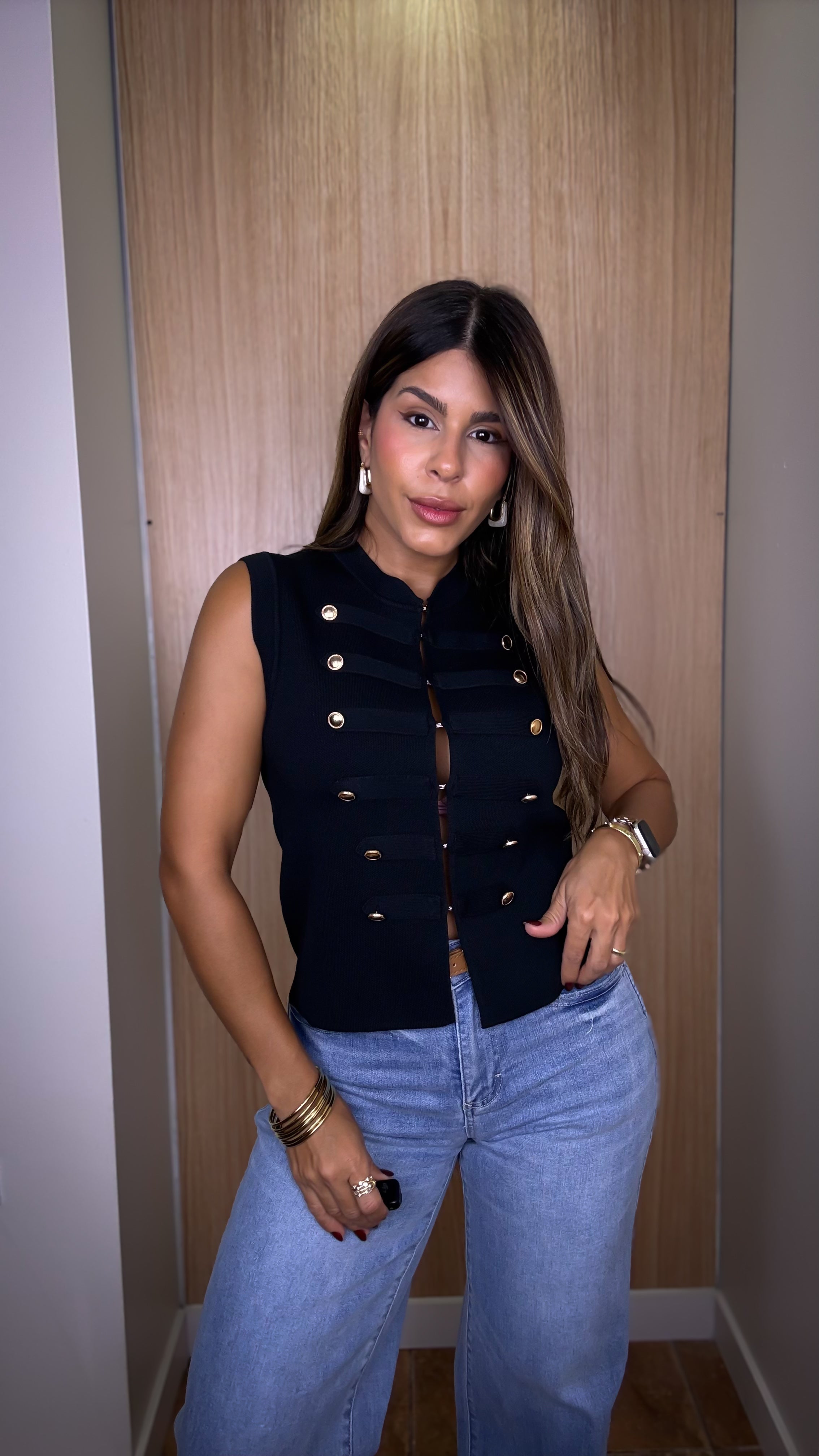“NIVEA” NAPOLEON KNIT VEST TOP