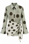 “LIZZY” POLKA DOT SHEER WRAP DRESSS