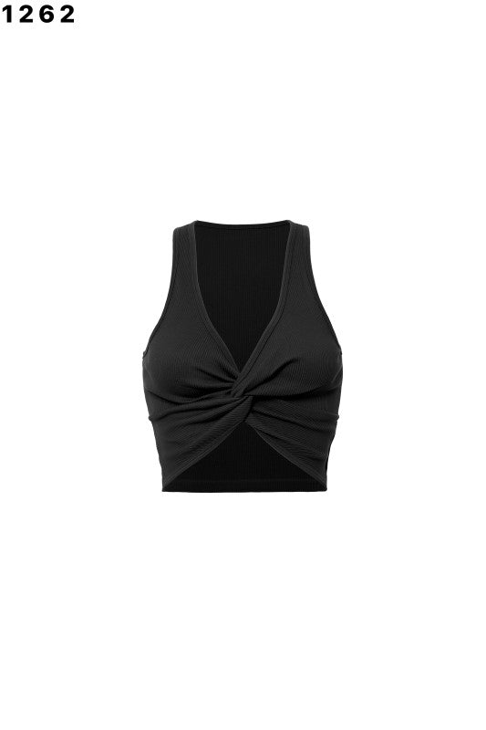 “EMMY” KNOT DETAIL ONE-SIZE BASIC TOP