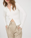 “BONNIE” COLLARED BUTTON DOWN KNIT TOP