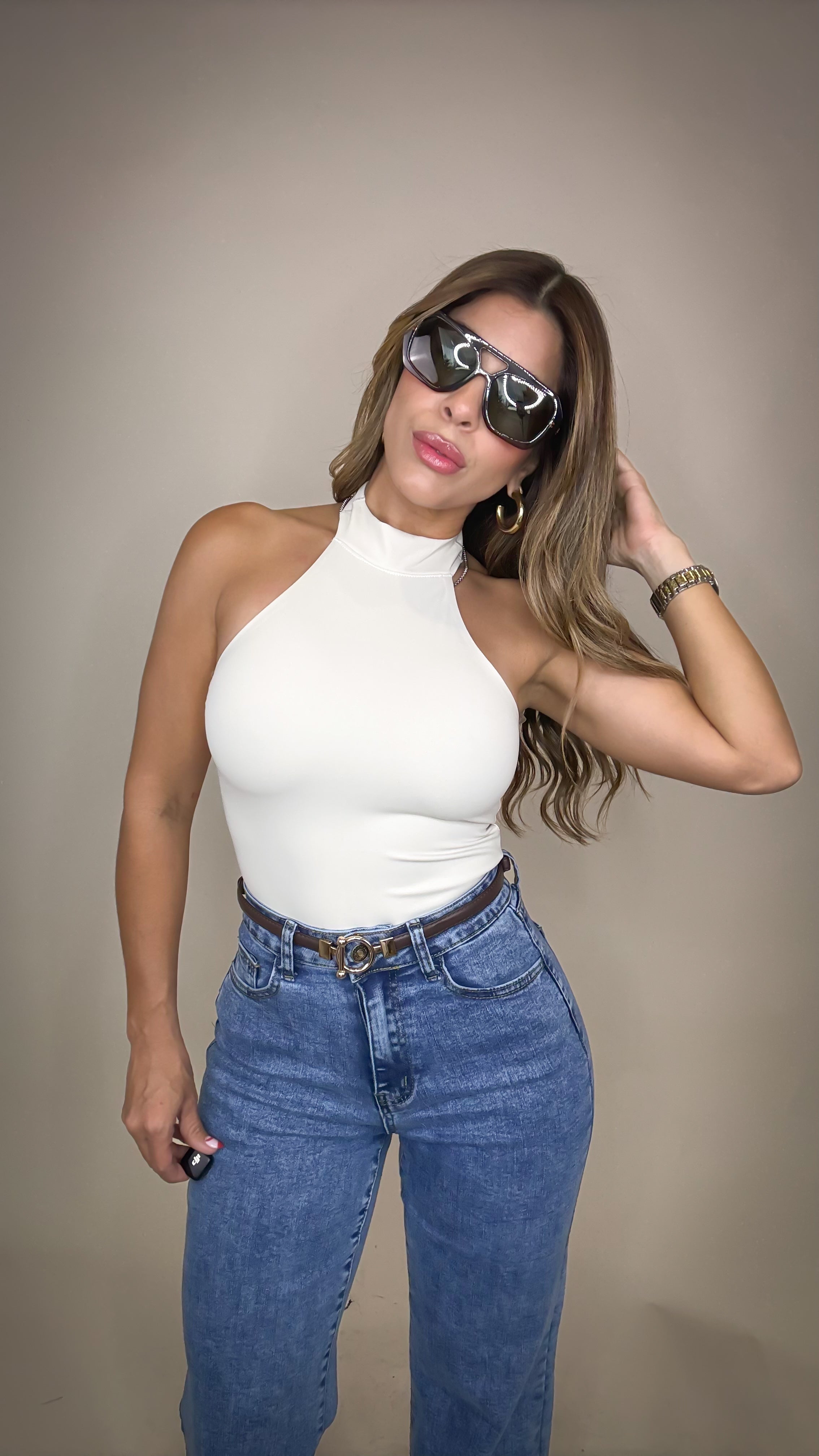 “LORNA” HALTER NECK BASIC TOP