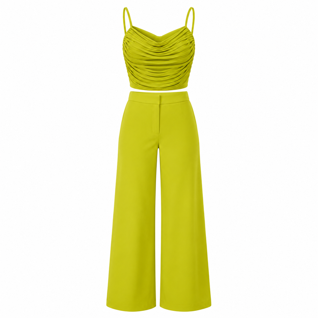 “ELIZA” FRINGE DETAIL TOP AND PANT SET