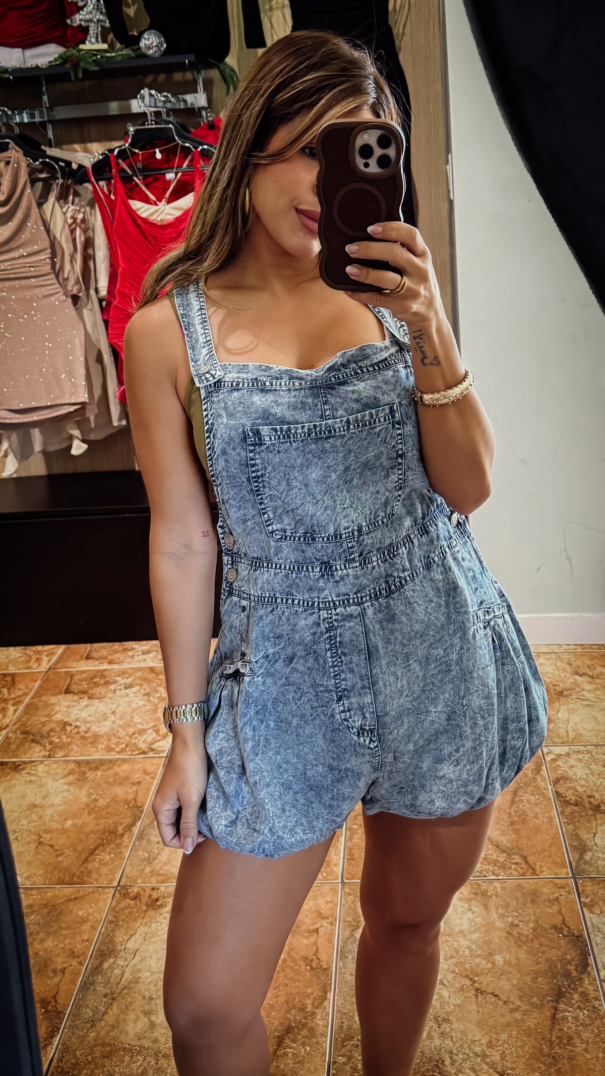 “EMMA” BUBBLE SHORT OVERALL